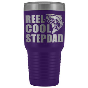Reel Cool Stepdad 30oz. Tumblers Step Dad Travel Mug purple