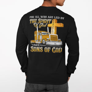 Christian Trucker Long Sleeve T-Shirt, Sons Of God