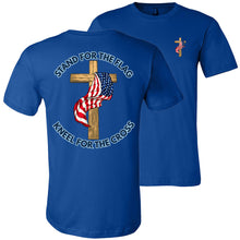 Load image into Gallery viewer, Stand For The Flag Kneel For The Cross Shirt royal