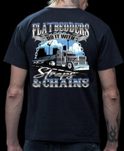 Load image into Gallery viewer, FlatBedders Do It With Straps &amp; Chains Flatbedder T Shirt mock up