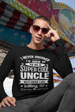 Load image into Gallery viewer, Super Cool Uncle LS T-Shirt | Uncle Shirts mock up