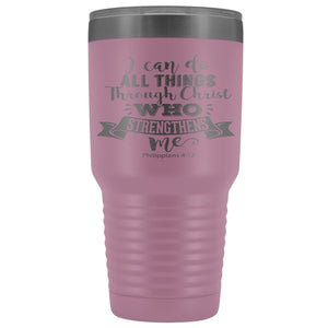 I Can Do All Thing Through Christ Christian Tumblers light purple