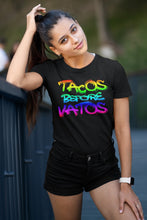 Load image into Gallery viewer, Tacos Before Vatos Funny Taco T Shirts