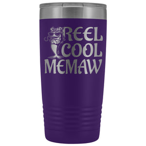 Reel Cool Memaw Fishing 20oz Tumbler purple