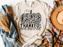 Load image into Gallery viewer, Thankful And Blessed Thanksgiving Fall Shirt