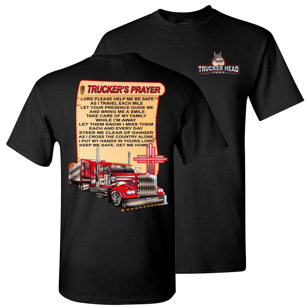 Trucker's Prayer Trucker Shirt christian trucker shirts black 