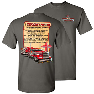 Trucker's Prayer Trucker Shirt christian trucker shirts  charcoal
