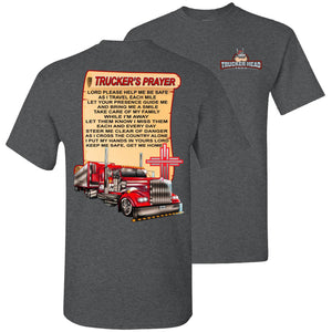 Trucker's Prayer Trucker Shirt christian trucker shirts  dark heather 