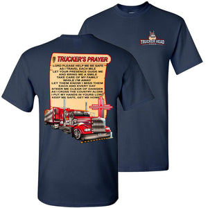 Trucker's Prayer Trucker Shirt christian trucker shirts  navy