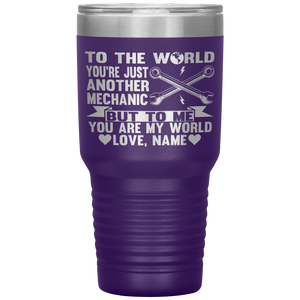 To The World You're Just Another Mechanic Dad Tumbler purple