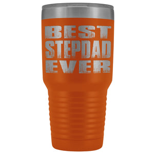 Best Stepdad Ever 30 Ounce Vacuum Tumbler orange