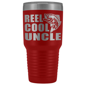 Reel Cool Uncle 30oz. Tumblers Uncle Travel Mug red