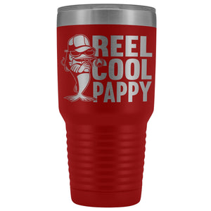 Reel Cool Pappy Fishing Pappy Tumbler red