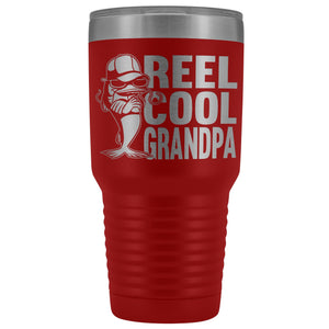 Reel Cool Grandpa 30oz. Tumblers Grandpa Fishing Travel Mug red