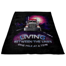 Living Between The Lines Trucker Fleece Blanket