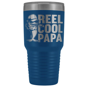 Reel Cool Papa Fishing Papa Tumbler blue