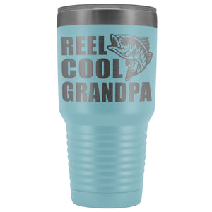 Reel Cool Grandpa 30oz. Tumblers Grandpa Fishing Travel Mug light blue