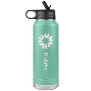 Sunflower Mom Water Bottle Tumblers teal