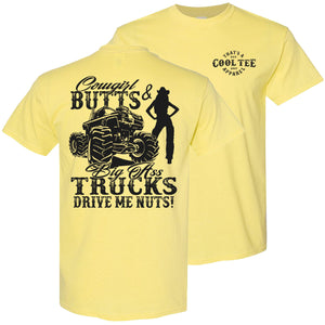 Cowgirl Butts & Big Ass Trucks Country Cowboy T Shirt Cornsilk