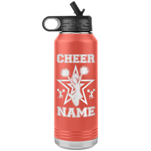 32oz Cheerleading Water Bottle Tumbler, Cheer Gifts