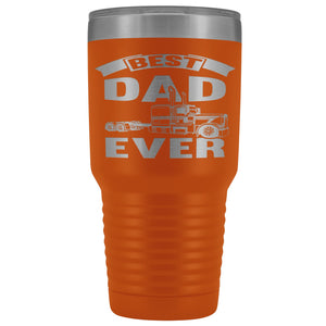 Best Dad Ever Trucker Cups 30 Ounce Vacuum Tumbler orange